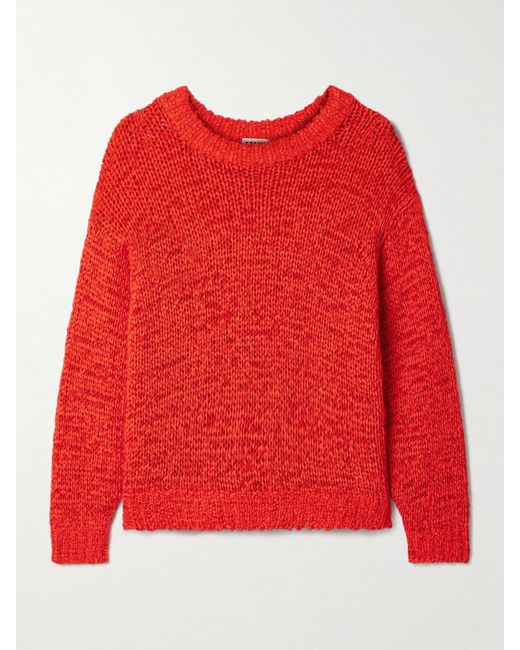 Staud Red Cala Pullover Aus Einer Baumwollmischung