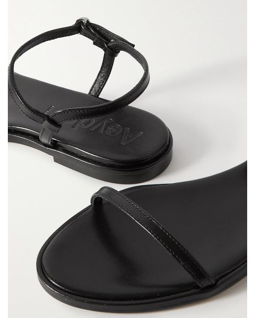 Aeyde White Nettie Leather Sandals