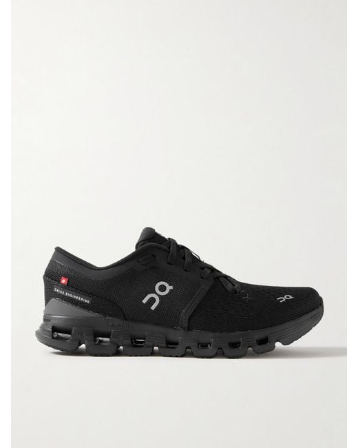 On Shoes Black Cloud X 4 Sneakers Aus Recyceltem Mesh