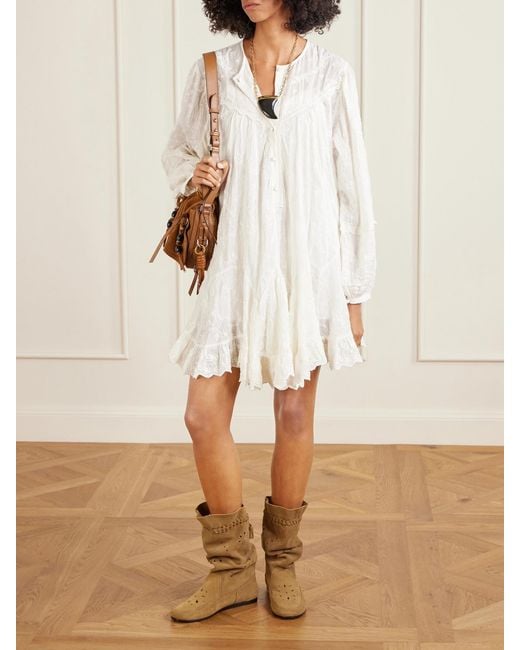 Isabel Marant Brown Welky Laser-Cut Suede Boots