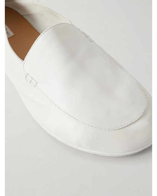 Calvin Klein White Vela Leather Loafers