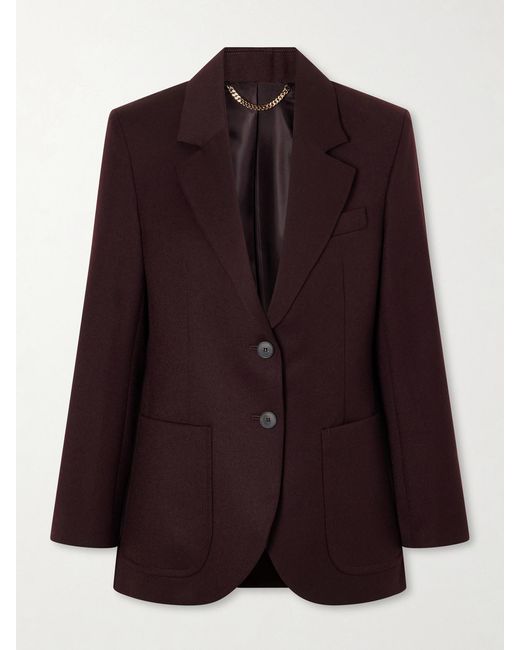 Victoria Beckham Purple Katherine Wool Jacket