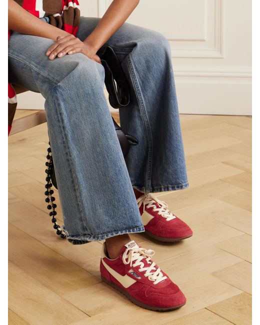 Autry Red 'Windspin' Sneakers