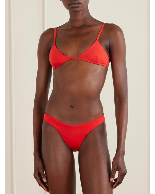 Haight Red Cora Triangle Bikini Top