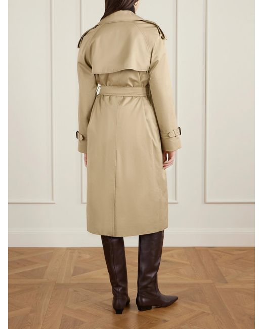 Burberry Natural Castleford Double-Breasted Belted Cotton-Gabardine Trench Coat