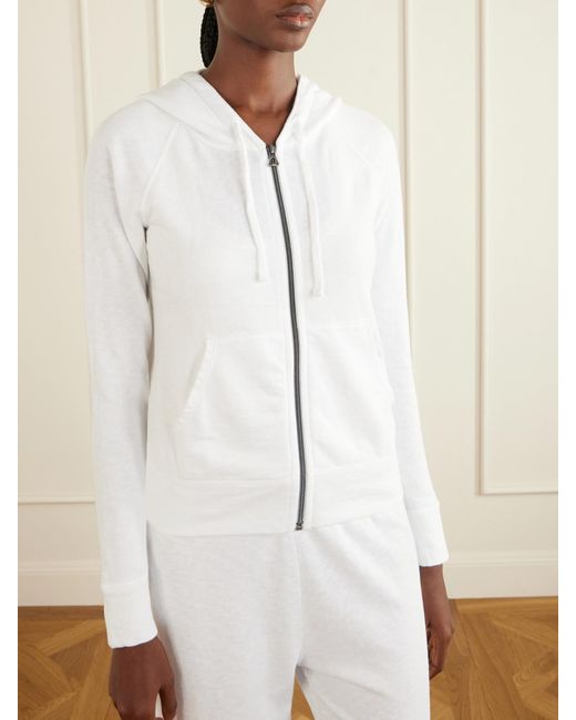 James Perse Blue French Cotton-Terry Hoodie