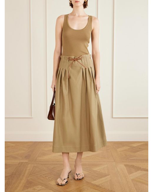Max Mara Natural Ribbed Woven Tank