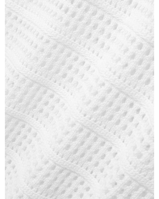 Jonathan Simkhai White Cutout Crocheted Cotton-Blend Halterneck Maxi Dress