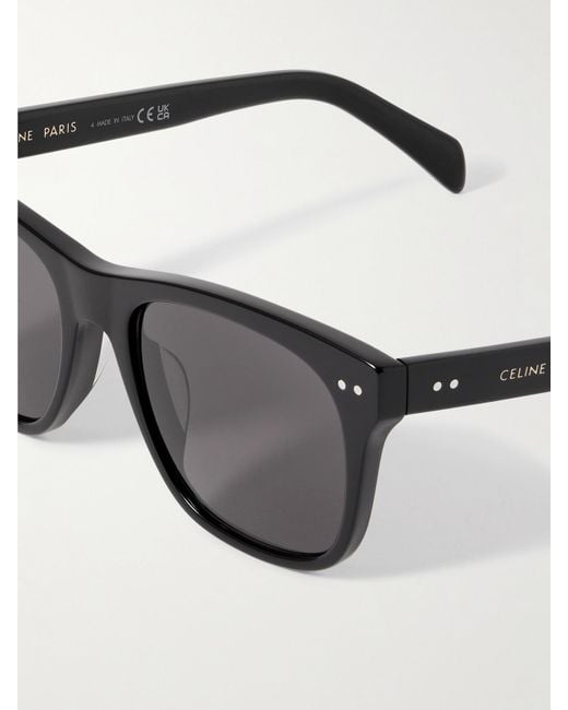 Céline Black Square-Frame Acetate Sunglasses