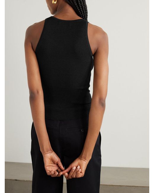 Débardeur En Soie Côtelée Lottie Nili Lotan en coloris Black
