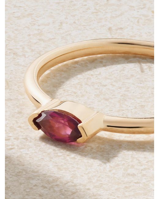 Melissa Joy Manning Natural 14-Karat Recycled Rhodolite Ring