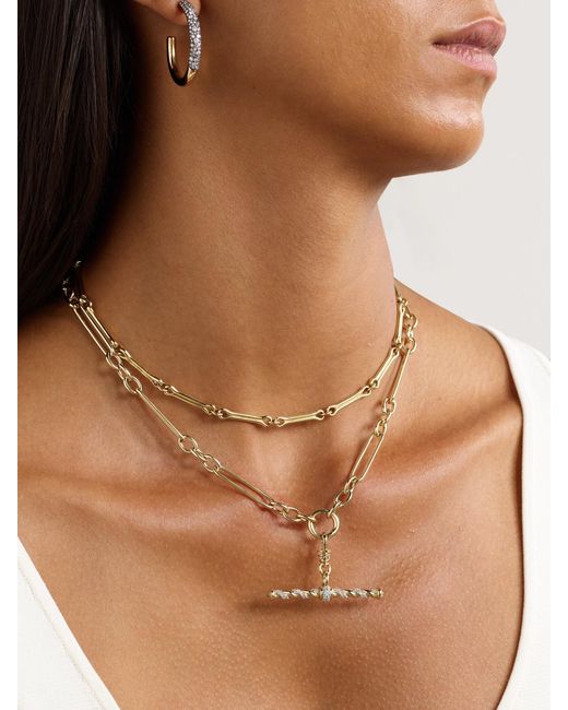 Lucy Delius Natural Trombone Link 14-Karat Necklace