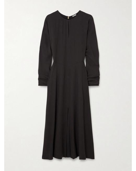 Joseph Black Hills Crepe Midi Dress