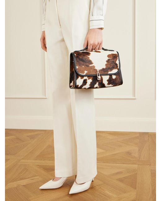 Gabriela Hearst Brown Leonora Medium Cow-Print Calf Hair Tote