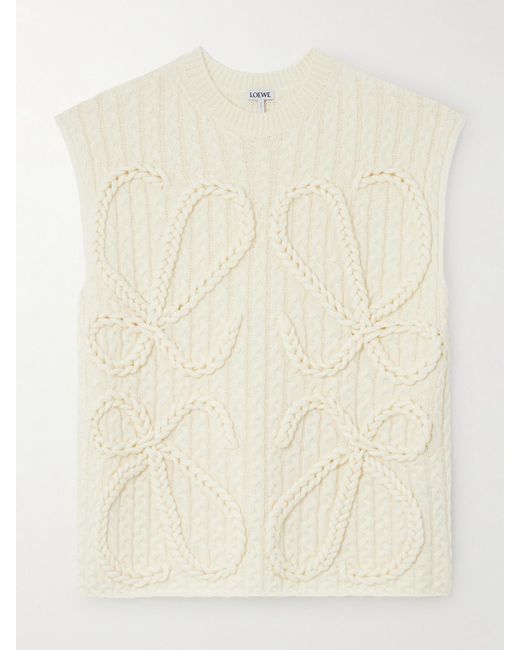 Loewe Natural Anagram Pullunder Aus Wolle