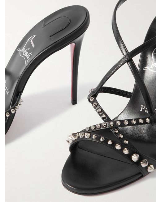 Christian Louboutin Metallic Tatooshka 100 Studded Leather Sandals