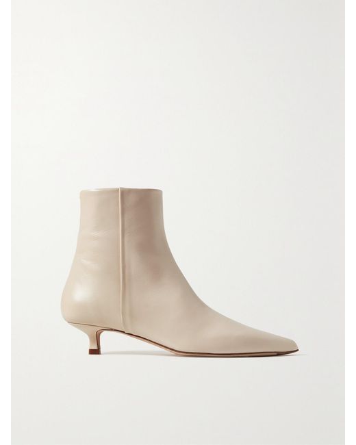 Aeyde Natural Sofie Leather Ankle Boots