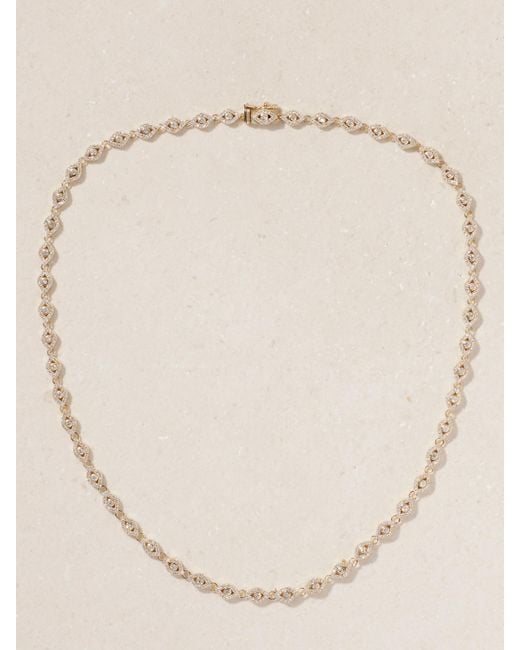 Sydney Evan Natural Small Evil Eye Eternity 14-Karat Diamond Necklace