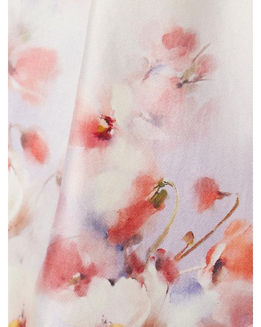 Zimmermann Multicolor Low-Waist Floral Silk And Cotton Shorts