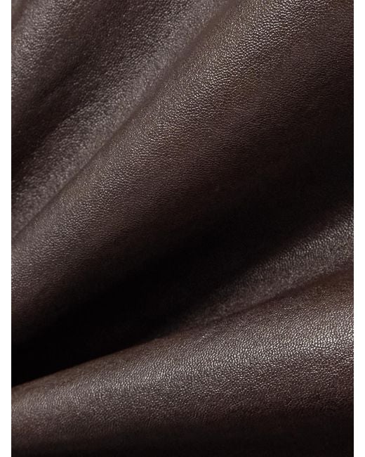 Blouson En Cuir À Finitions En Peau Lainée Lenoir Sea en coloris Brown