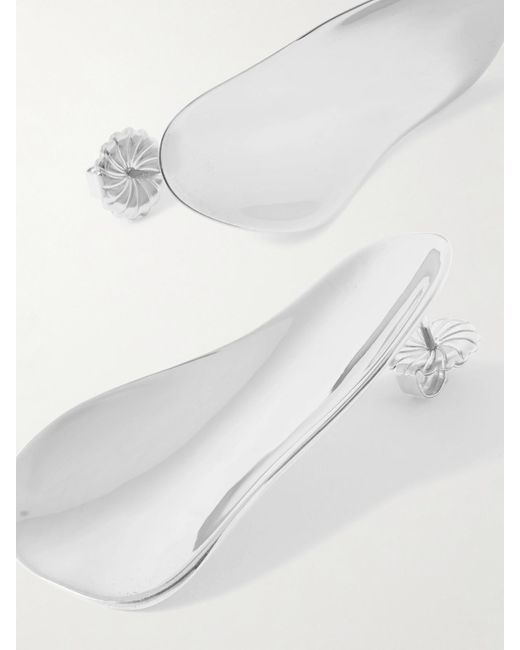 Agmes White Max Recycled Sterling Earrings