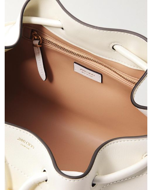 Jimmy Choo Natural Cinch Leather Shoulder Bag