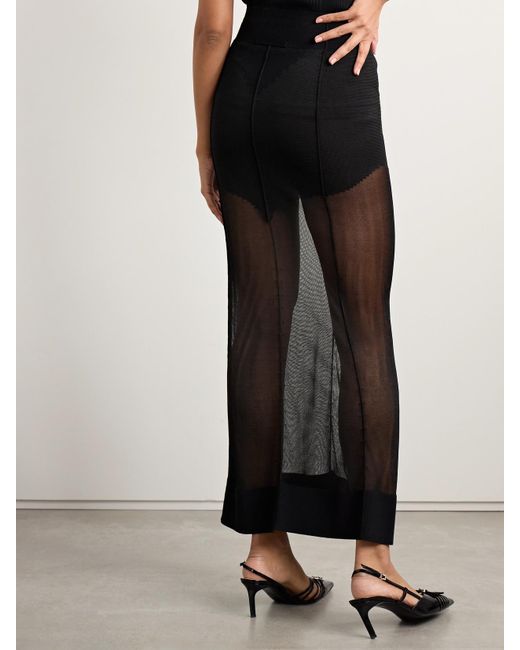 Jean Paul Gaultier Black Maxirock Aus Strick