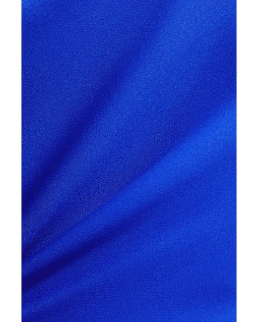 Tom Ford Blue Oversized Stretch-Silk Satin Shirt