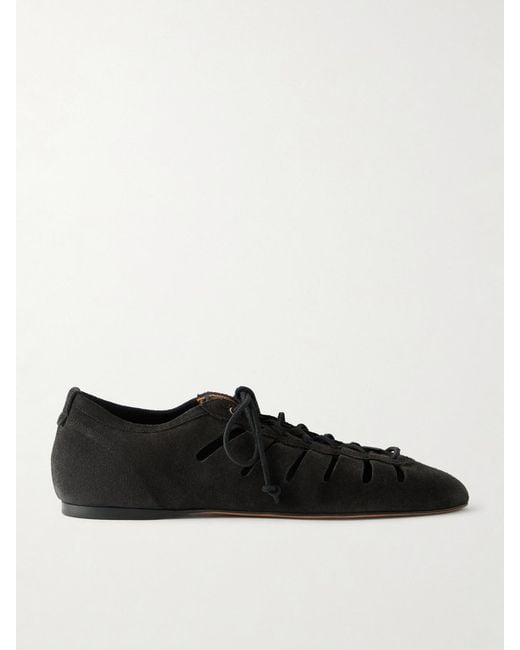 Isabel Marant Black Leyza Cutout Suede Sneakers