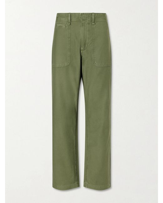 Citizens of Humanity Green Winslow Utility Cotton Straight-Leg Pants