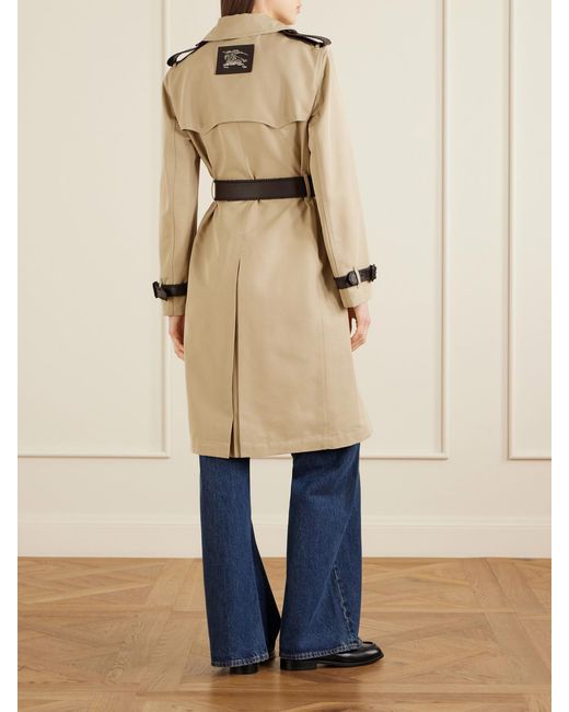 Burberry Natural Foxfield Silk And Cotton-Blend Trench Coat