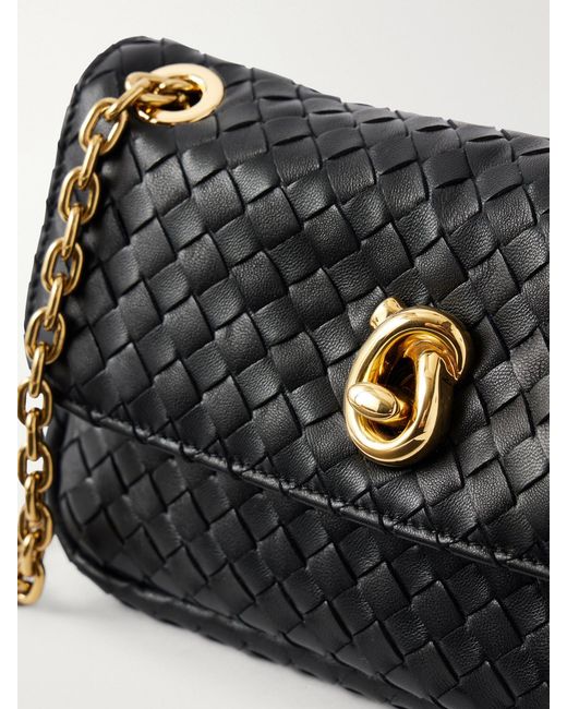 Bottega Veneta Black Baby Madison Leather Shoulder Bag