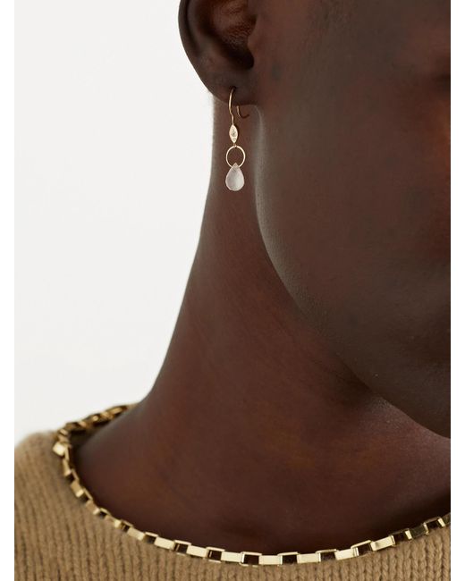 Melissa Joy Manning Natural 14-Karat Recycled, Rose Quartz And Diamond Earrings