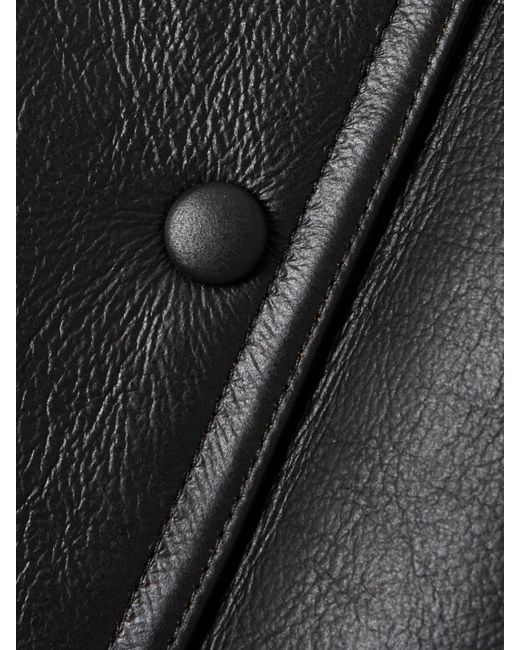 Yves Salomon Black Cropped Shearling Jacket