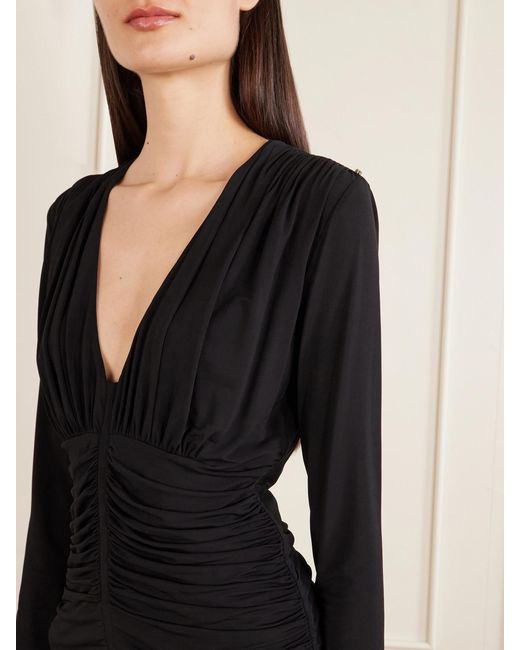 Sportmax Blue Jersey Ruched Blouse