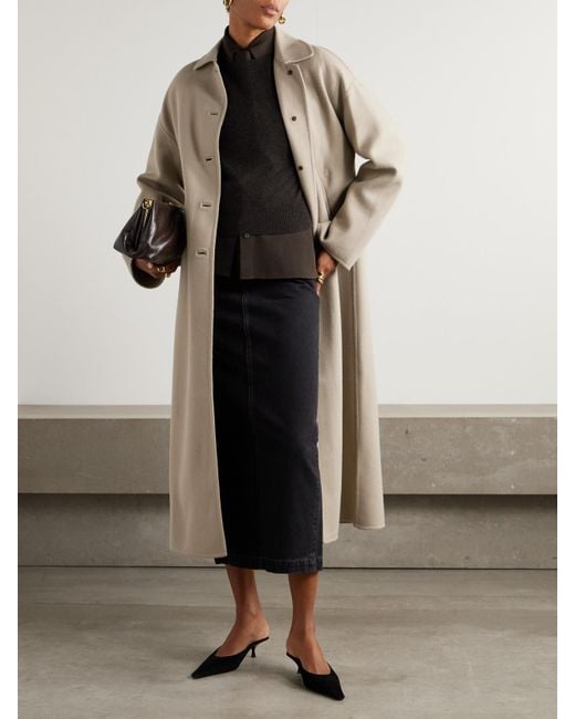 Kallmeyer Natural Constance Herringbone Wool-Blend Coat