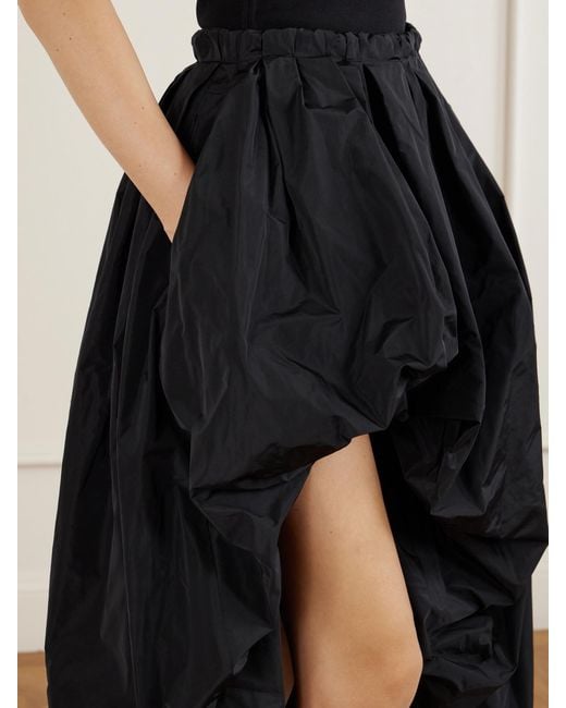 Jil Sander Black Asymmetric Shell Midi Skirt