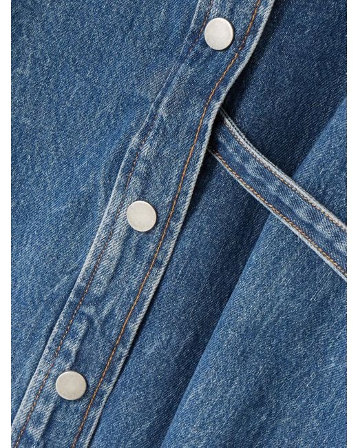 Haikure Blue Belted Denim Shirt