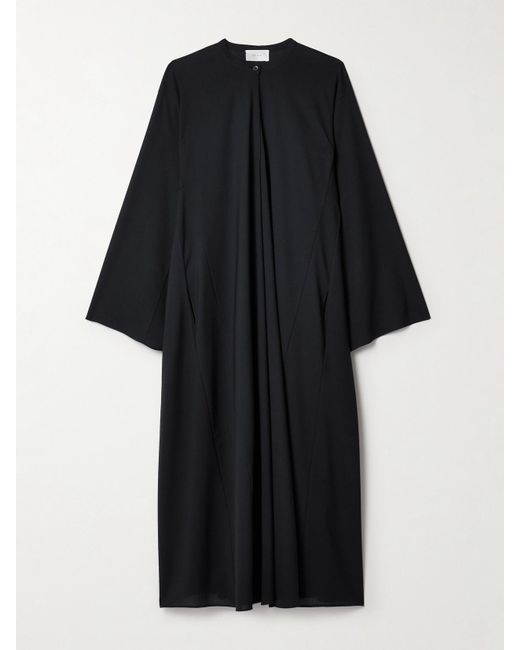 The Row Black Naira Oversized Wool-Crepe Tunic