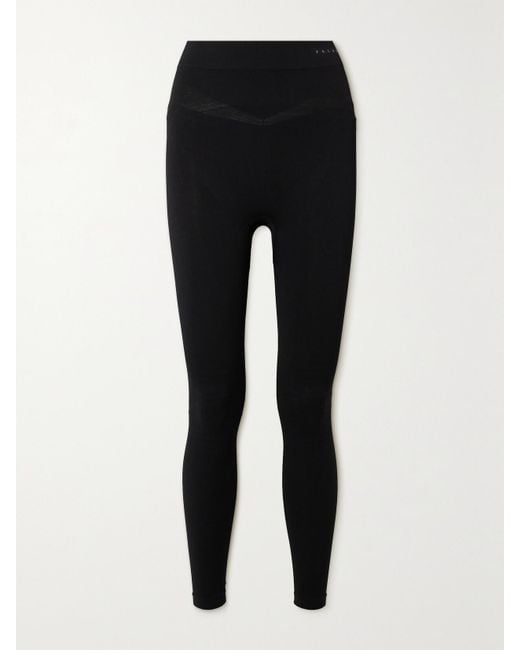 Falke Black Maximum Warm Stretch-Jersey Leggings