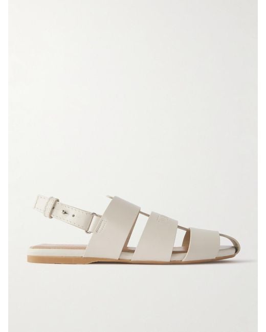 J.W. Anderson Natural Fisherman Embossed Leather Sandals
