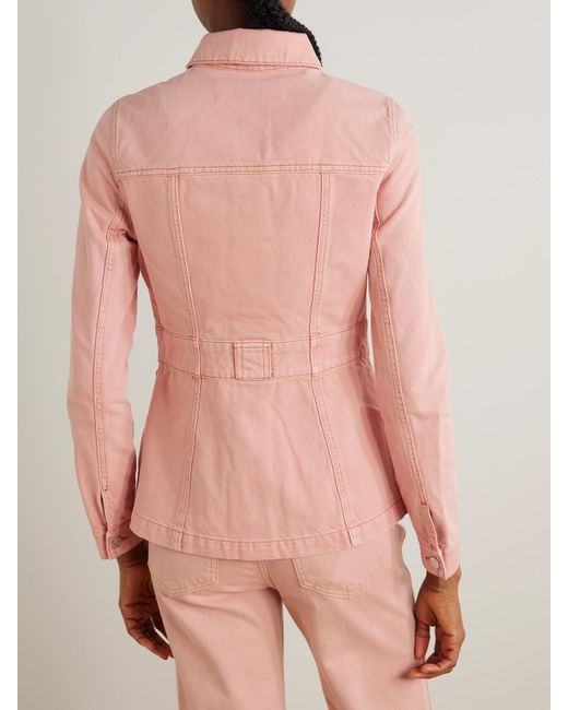 Veronica Beard Pink Marvin Denim Jacket