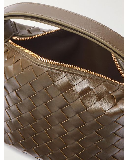 Bottega Veneta Brown Wallace Mini Intrecciato Leather Shoulder Bag