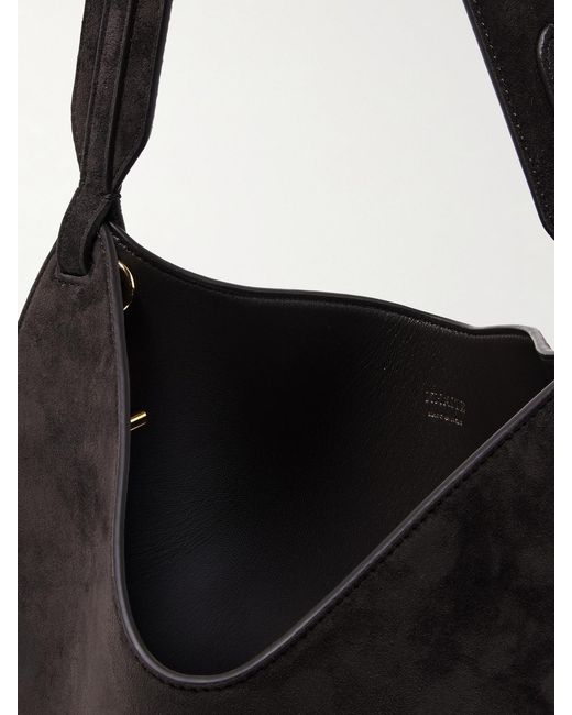 Khaite Black Lotus Mini Tote Aus Veloursleder