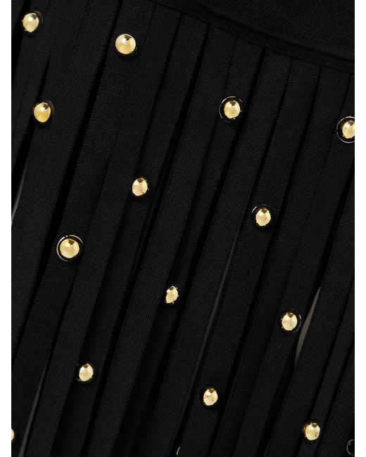 Jonathan Simkhai Black Romelia Embellished Fringed Stretch-Knit Midi Dress