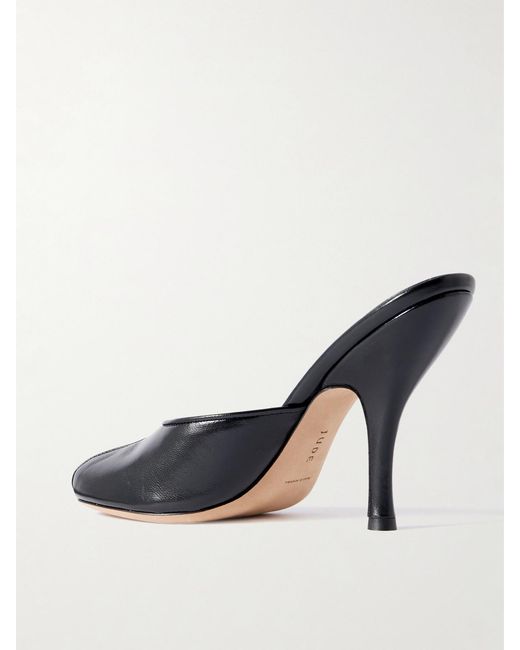 Jude Date Cutout Leather Mules in Black | Lyst