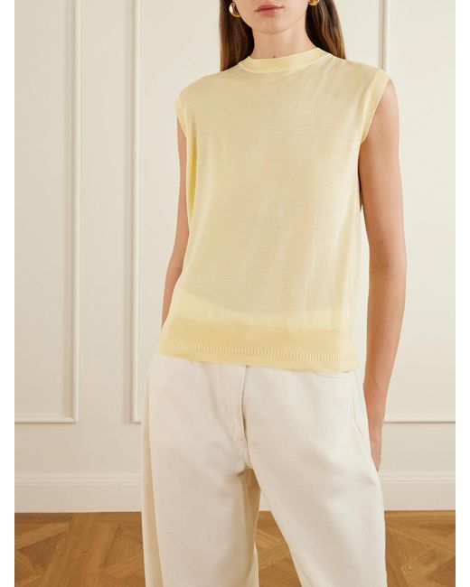 Another Tomorrow Yellow Wool Tank