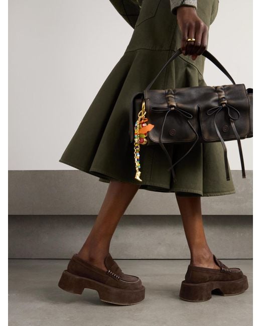 J.W. Anderson Brown Suede Platform Loafers