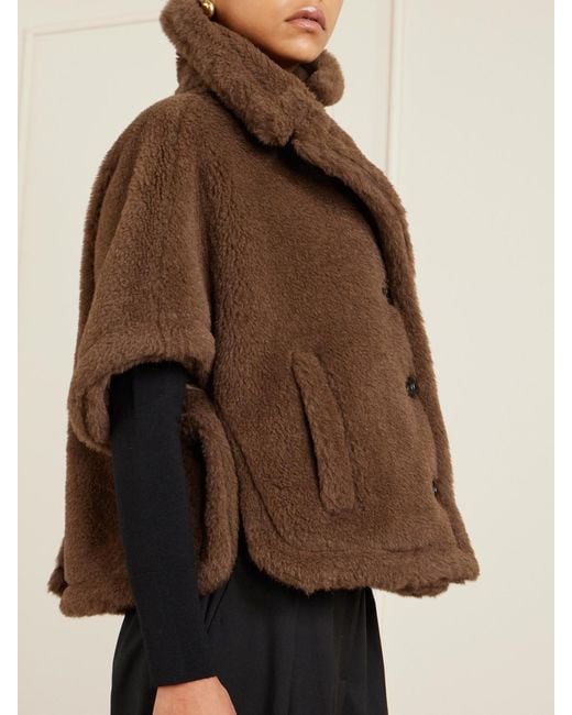 Max Mara Brown Jacke Aus Einer Mischung Aus Alpakawolle, Kaschmir Und Seide