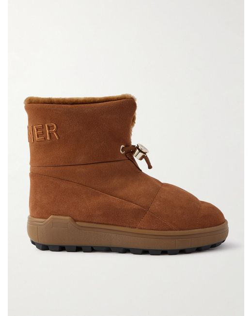 Bogner Brown Chamonix Shearling-Lined Suede Ankle Boots